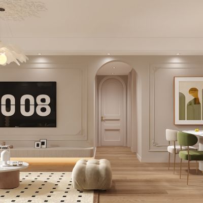 法式奶油风客餐厅