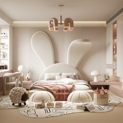 现代女孩儿童房