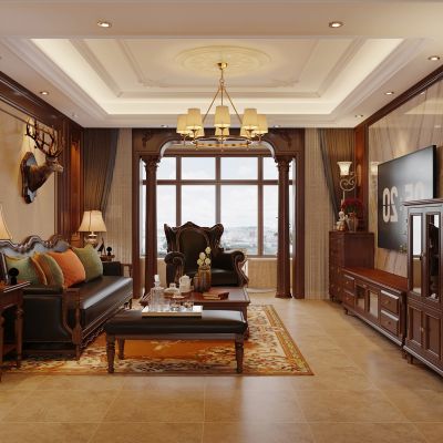 美式客厅 