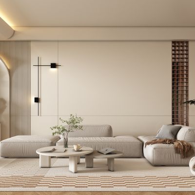 侘寂风客厅沙发