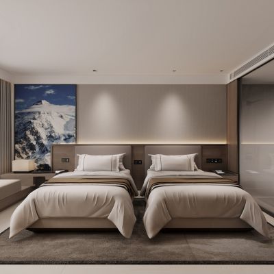 现代简约酒店客房