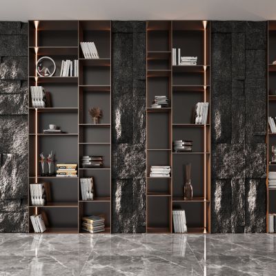 不锈钢铁艺金属商场展示销售岩石书架