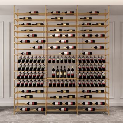 不锈钢红酒酒架铁艺金属商场超市红酒展示销售酒架