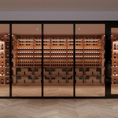 不锈钢实木红酒窖冷藏室恒温室恒温柜展示柜冷藏柜红酒酒窖