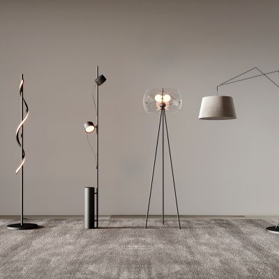 简约落地灯不锈钢铁艺布艺现代落中式欧式地灯