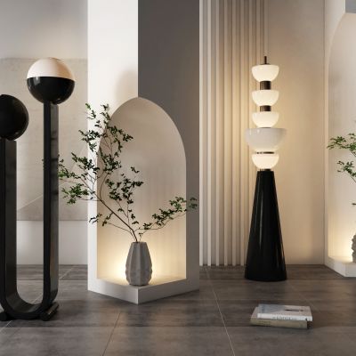 简约落地灯不锈钢铁艺布艺现代落中式欧式地灯