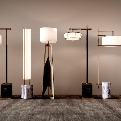 简约落地灯不锈钢铁艺布艺现代落中式欧式地灯