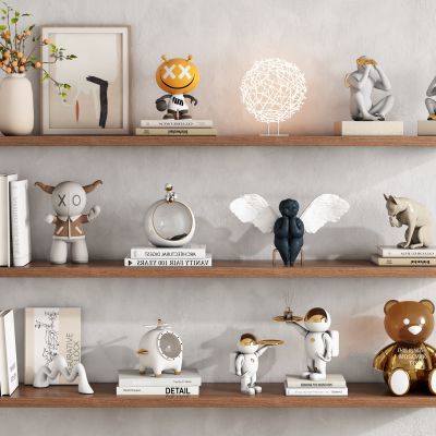 现代饰品公仔摆件组合