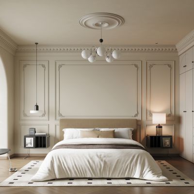 法式奶油风卧室 主卧