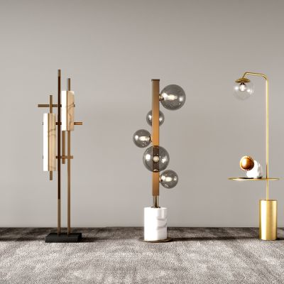 简约落地灯不锈钢铁艺布艺现代落中式欧式地灯