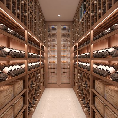 实木红酒窖冷藏室恒温室恒温柜展示柜冷藏柜红酒酒窖