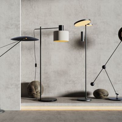 简约落地灯不锈钢铁艺布艺现代落中式欧式地灯