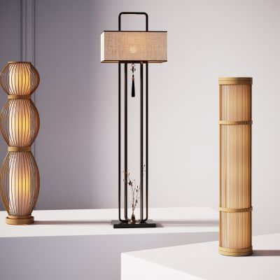 简约落地灯不锈钢铁艺布艺现代落中式欧式地灯