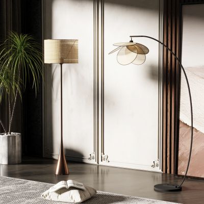 简约落地灯不锈钢铁艺布艺现代落中式欧式地灯