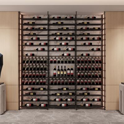 不锈钢红酒酒架铁艺金属商场超市红酒展示销售酒架