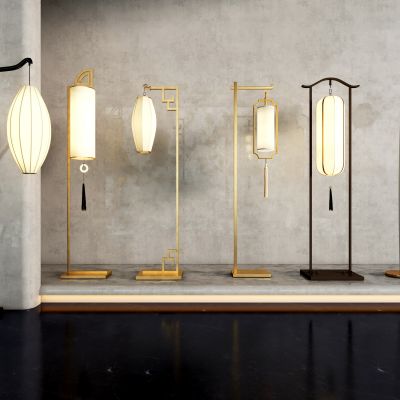  简约落地灯不锈钢铁艺布艺现代落中式欧式地灯