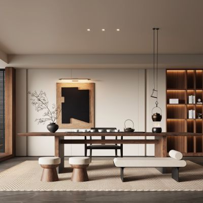 现代中古风茶室 书房