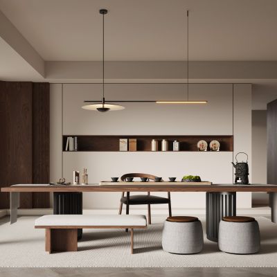 现代中古风茶室 书房