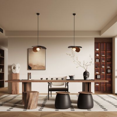 现代中古风茶室 书房