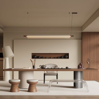 现代中古风茶室 书房