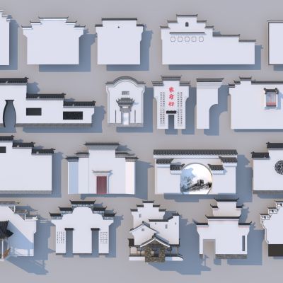 新中式徽派景观墙