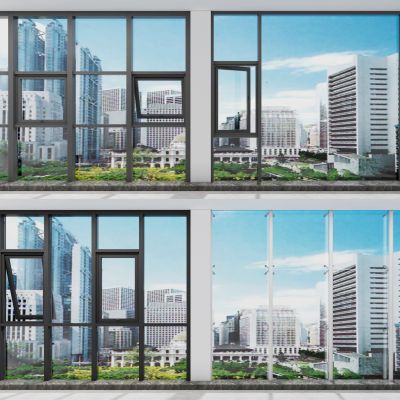 办公楼外墙落地玻璃窗户幕墙