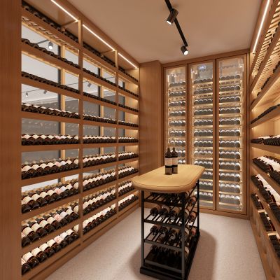 实木红酒窖冷藏室恒温室恒温柜展示柜冷藏柜红酒酒窖