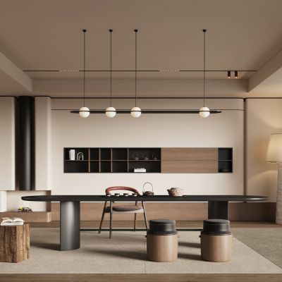 现代中古风茶室 书房