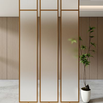 长虹玻璃不锈钢金属隔断屏风玄关