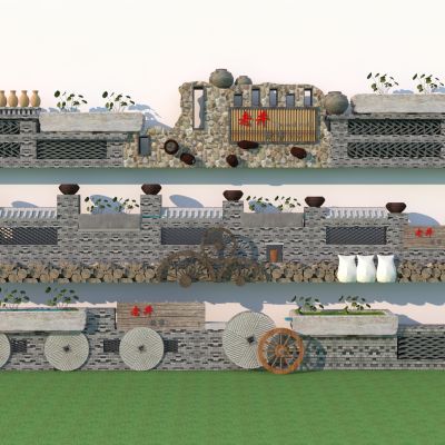 现代美丽乡村景墙