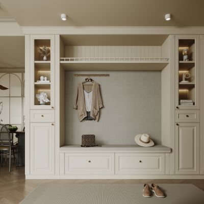 简欧入户玄关柜 鞋柜 衣服 包包