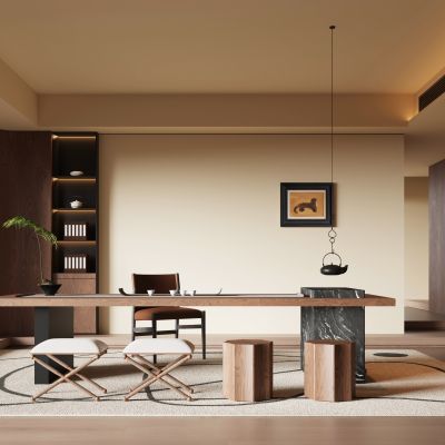 现代中古风茶室 书房