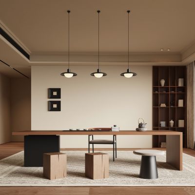 现代中古风茶室 书房