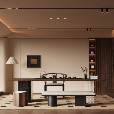 现代中古风茶室 书房