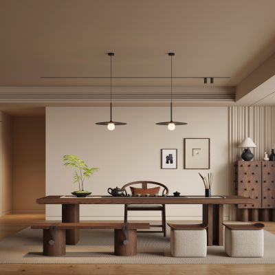 现代中古风茶室 书房