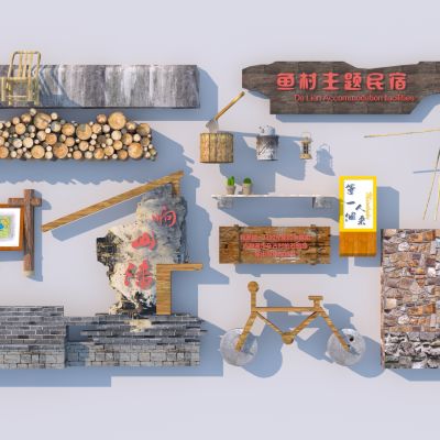 中式乡村景观庭院小品