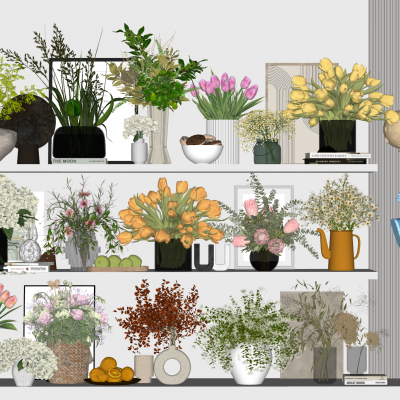 现代花瓶花卉组合