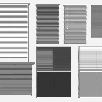 现代百叶帘卷帘遮阳帘竹帘金属帘百叶窗
