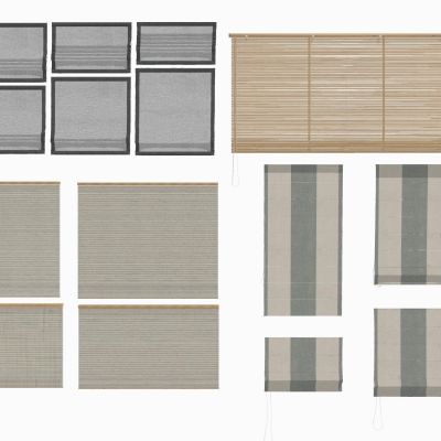 现代百叶帘卷帘遮阳帘竹帘布艺窗帘麻布帘折叠帘