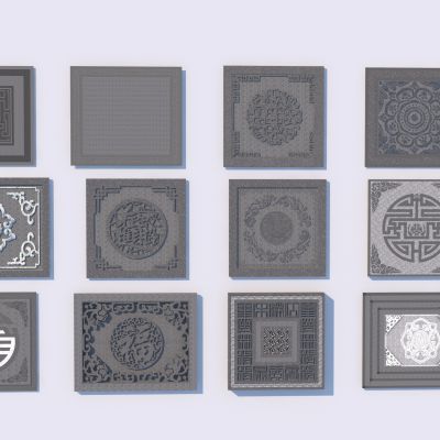 新中式地雕_景观铺地_石材铺装组合