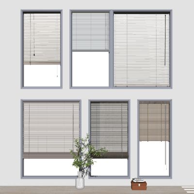 现代百叶帘卷帘遮阳帘竹帘金属帘