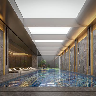 现代游泳池