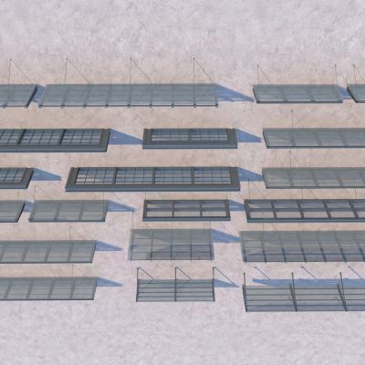 现代雨棚 遮阳棚组合