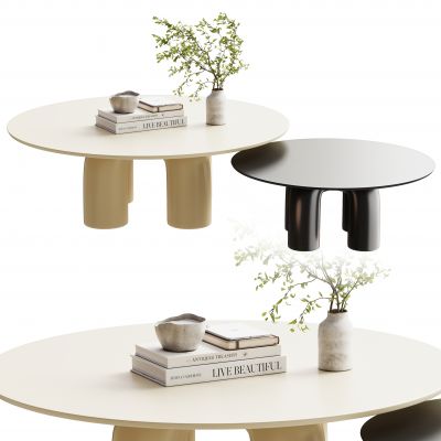 现代奶油风茶几组合