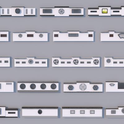 中式景墙围墙组合