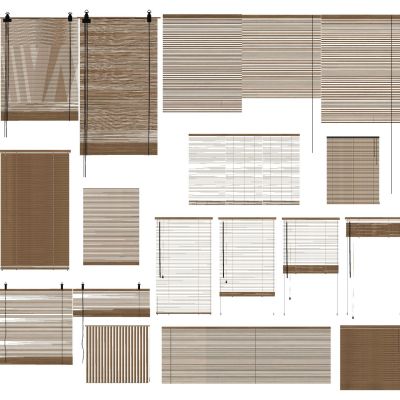 新中式窗帘竹帘席帘卷帘窗户木百叶窗