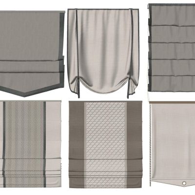 现代窗帘布艺窗帘折叠帘帆布窗帘