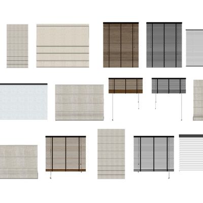 现代百叶帘卷帘遮阳帘竹帘席帘布艺窗帘