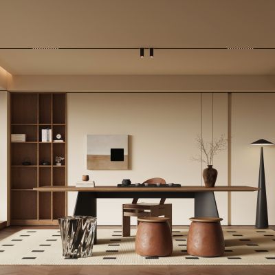 现代中古风茶室 书房