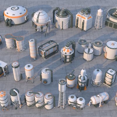 现代工业设备_工业储存罐_化学储存罐组合